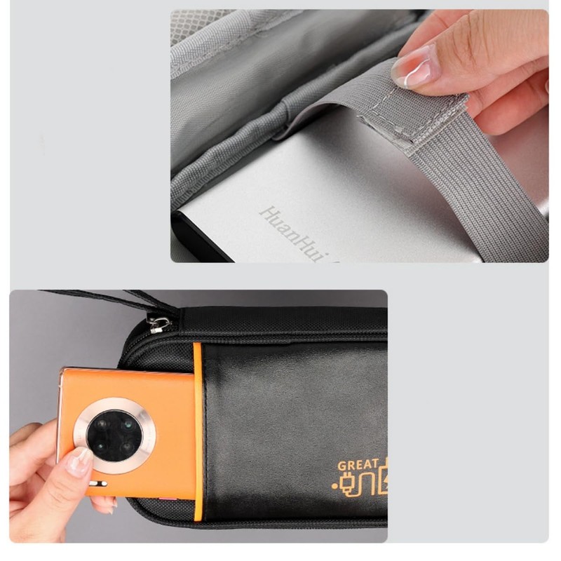 Small Cable Organiser Bag, Mini Electronic Case, Electronic Bag Organiser,