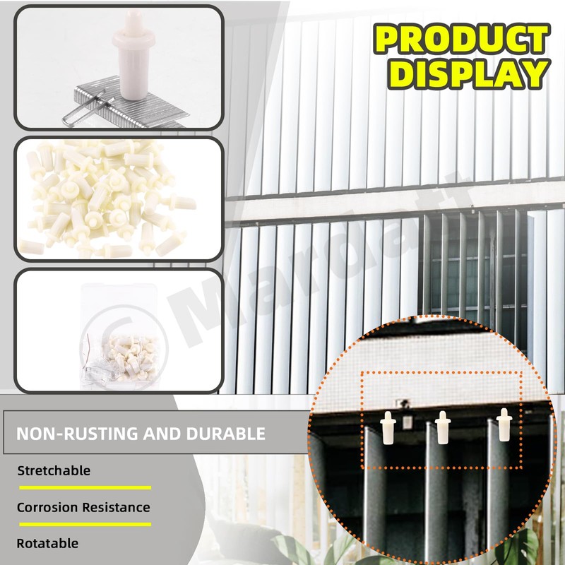 Mardatt 130Pcs Plantation Shutter Repair Kit Includes Plantation Shutter Pins