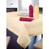 texpot Tablecloth 100 x 100 cm Yellow Satin Edge 100%