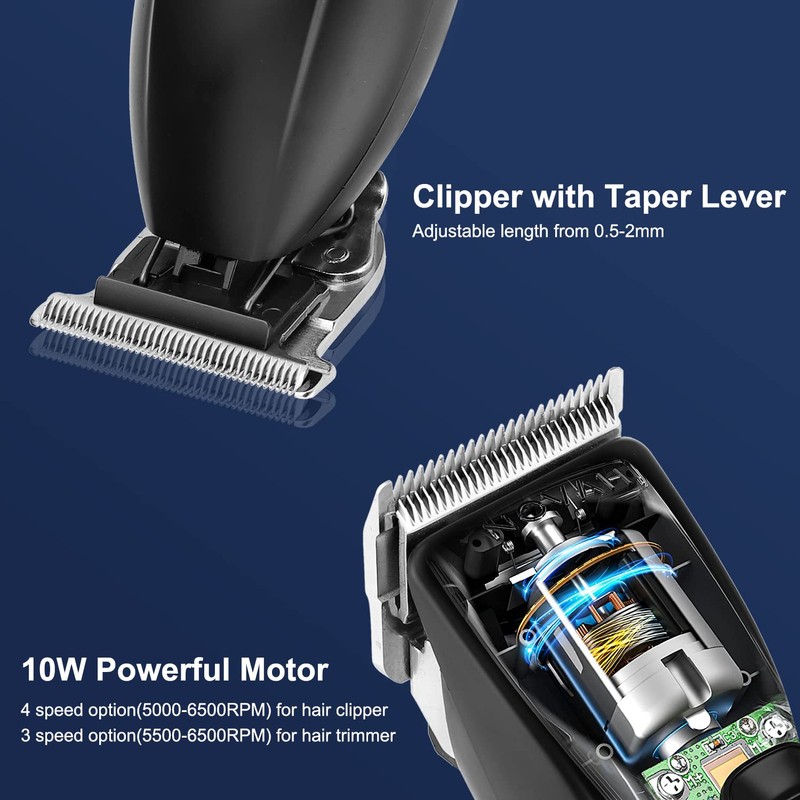 Suttik Professional Hair Clipper and Trimmer Set, Barber Clippers Set