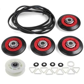 Dryer Repair Kit Replacement For Kenmore Elite Oasis Dryer, Elite QuietPak9 HE5 Dryer, Elite Front Load Dryer, Kenmore Series 90 gas dryer With Roller, Belt & Pulley Etc