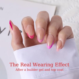 OPkssnails Pink French Tip Press On Nails,150pcs Short Almond Fake Nail Tips, Pre-lasting French Soft Gel Nails, Soak Off Acrylic False Nails Fake Nails for Nail Art DIY Extension in 15 Sizes