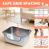 Essenhome Large Stainless Steel Rabbit Litter Box with Handle -