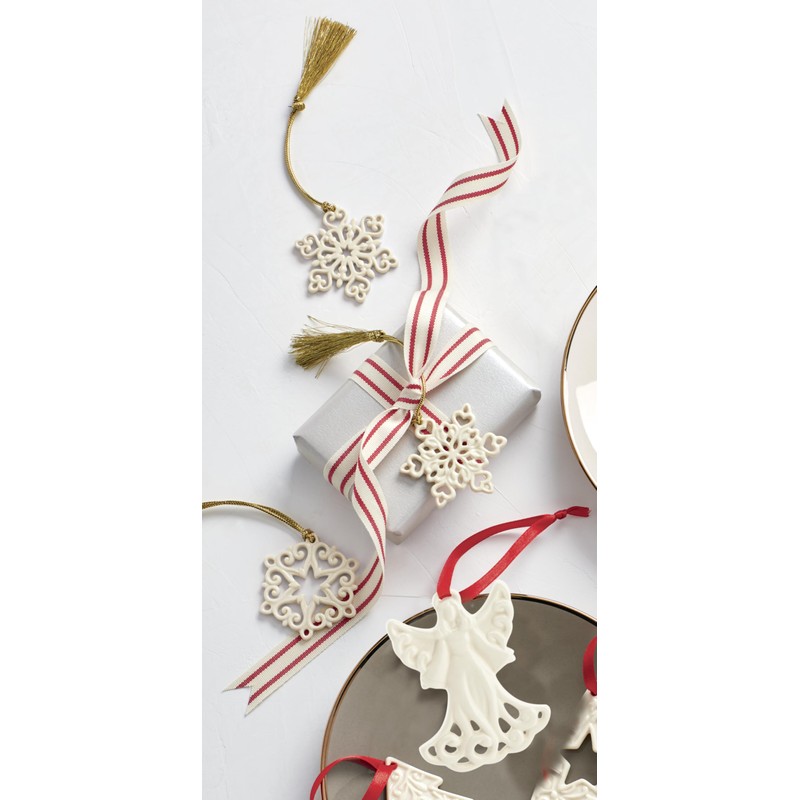 Lenox Ornament, Mini Snowflake 3-Piece Tree Ornament Set, Set Of