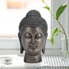 Resin Buddha Head Statue Figurine Ornament Buddhist Supplies Home Tabletop