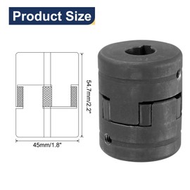 sourcing map 5/8" to 5/8" L075 Flexible 3-Piece L-Jaw Coupling Coupler Set & Buna-N NBR Rubber Spider for Log Splitter Hybrid Equipment