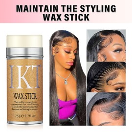 PasaRose Hair Wax Stick, Edge Brush, Hair Tail Comb 4-Piece Set, Hair Wax Stick for Wig, Hair Smooth Stick for Edge Control of Hair Styling, for Weaving Hair