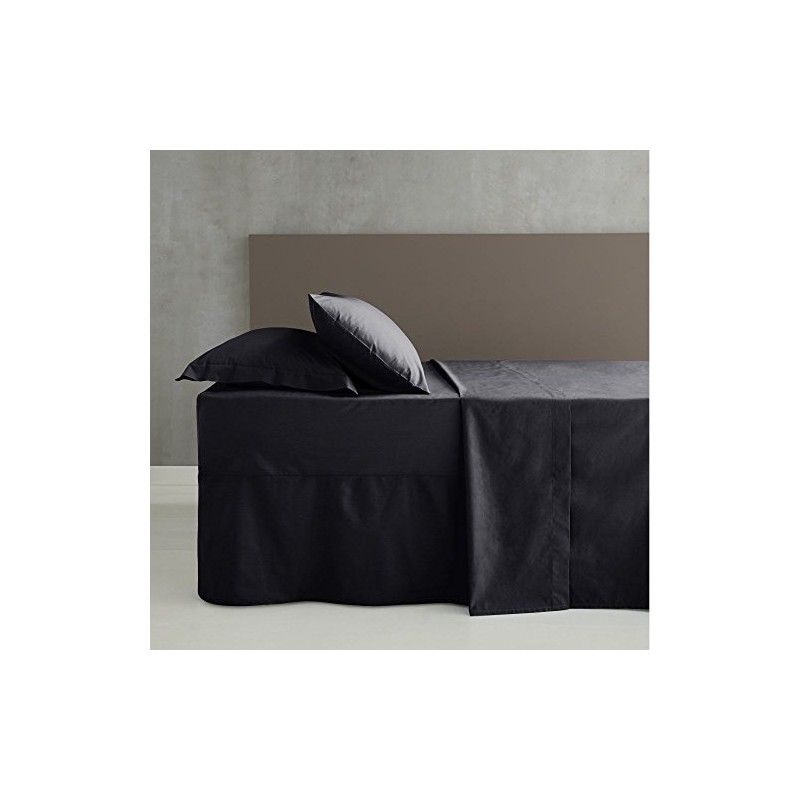 Catherine Lansfield Easy Iron Percale Single Fitted Sheet - Black