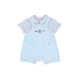 Chicco, Newborn Romper, Elegant, Made of Soft Cotton, with Comfortable Opening on the Back and Bib, Designed in Italy, Baby Clothing 0-24 Months