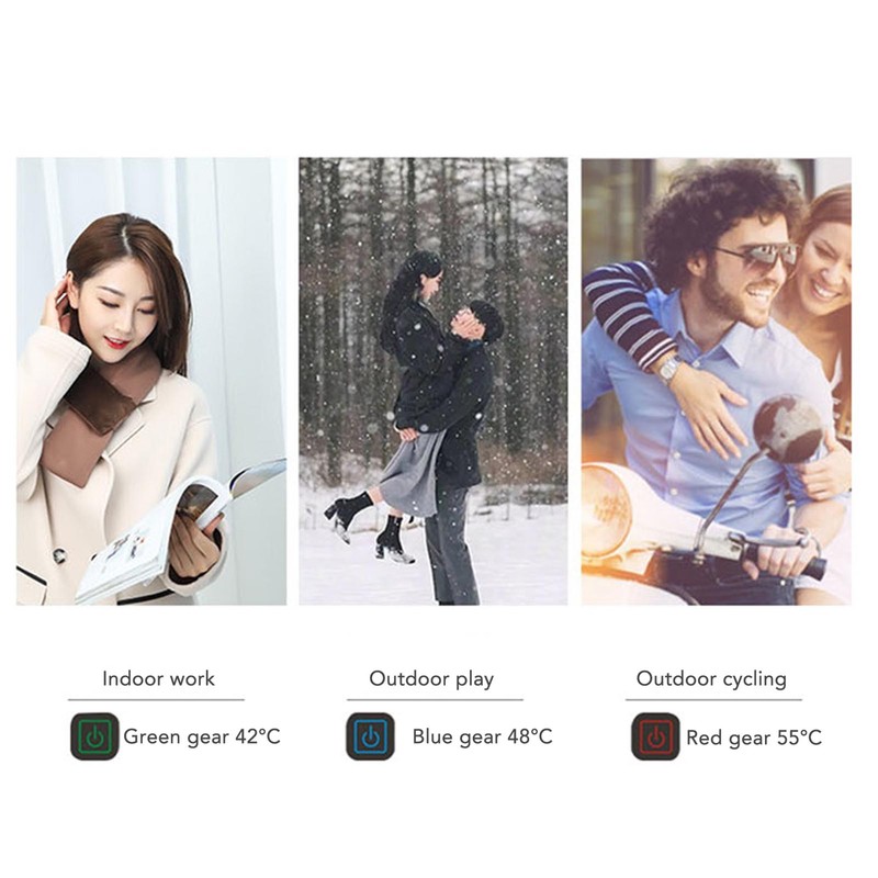 Heating Scarf Cotton Comfortable Concealed Button Washable USB Heated Scarf