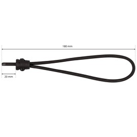 GRIP Eventbasics Tensioning elastic with hooks (18 cm), tarpaulin tensioner, 20 pieces/pack, rubber tensioner for indoor and outdoor use, UV-stable, weatherproof and very elastic