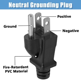 Luomorgo 1 Pc Neutral Ground Bonding Plug for Portable Inverter Generator, Surge Protector Ground Plug for Open Ground Error on RV Generators with Floating Neutral