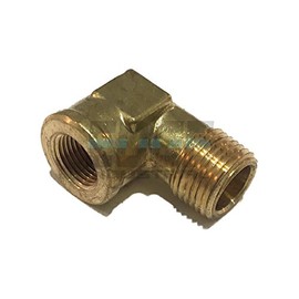 EDGE INDUSTRIAL Forged Brass 90 Degree REDUCING Street Elbow 3/8" Female NPT X 1/2" Male NPT Fuel/AIR/Water/Oil/Gas WOG (Qty 01)