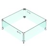 Skyflame 24 x 24 Inches Square Fire Pit Glass Wind
