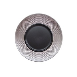 Demoda (Black/Platinum) 8.7 inches (22 cm) Dessert Plate (dm-102)