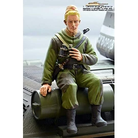 licmas Figure Soldier WW2 Russian Reconnaissance with Binoculars Tankrider Amoeba Camouflage Green 1:16