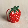 Bicuzat Ceramic Red Strawberry Shape Sponge Holder for Kitchen Sink,