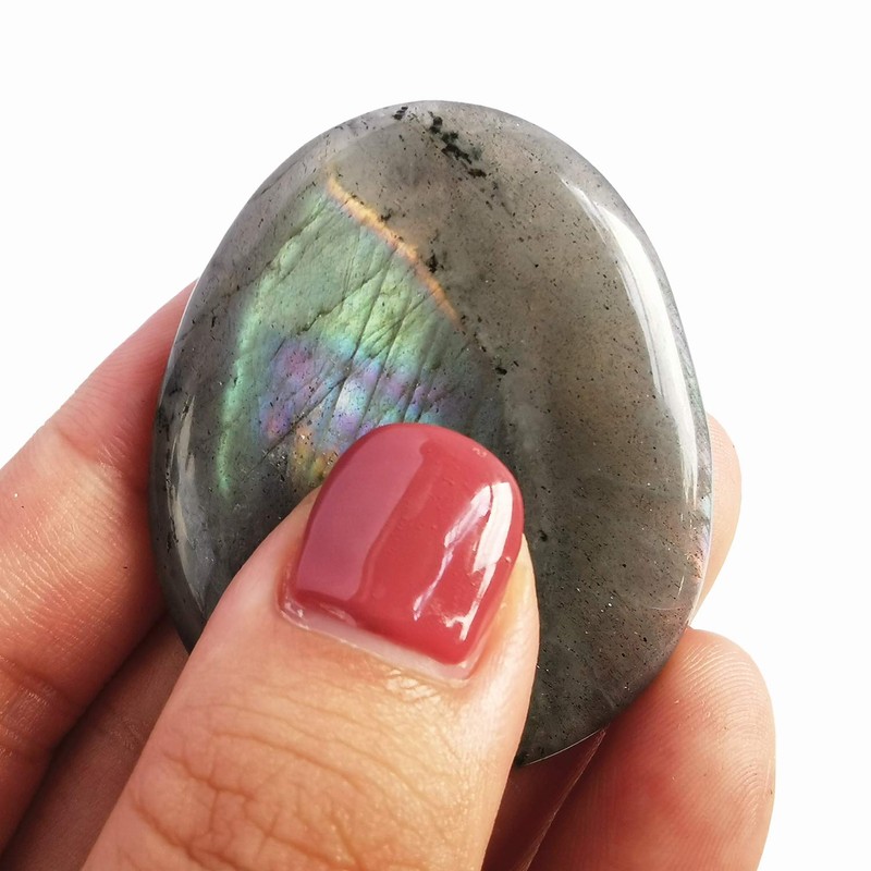 Moonstone Water Drops Chakra Thumb Worry Stone Stress Relax Healing