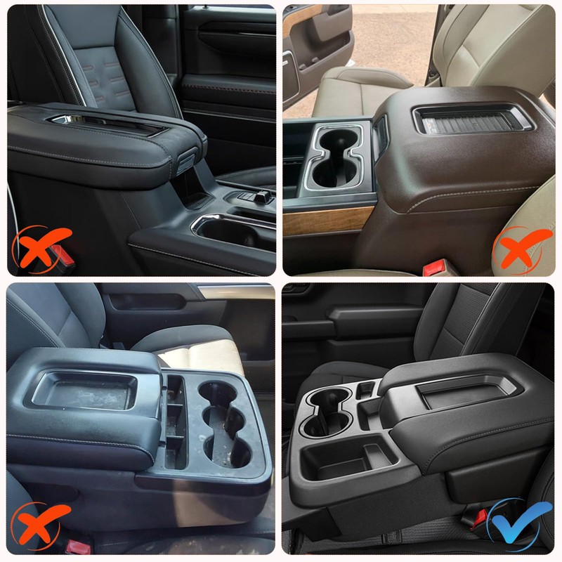 ANMOSVO Center Console Armrest Cover for Chevy Silverado GMC Sierra