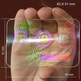 25 ID Cards Security Hologram Overlay Stickers with Micro Secure Technology and Extra Security Futures SHID-05 "Corporate ID Hologram"