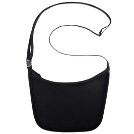 lapinchen Hidden Wallet, Travel Hidden Wallet Under Clothes, Undergarment Crossbody Secert Body Pouch for Passport Money & Valuables (Black)