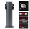 Grafner Stainless Steel Design Garden Socket with 2 Sockets, 3600