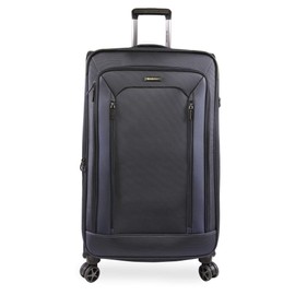 Brookstone Luggage Elswood Spinner Suitcase, Navy, Check-in