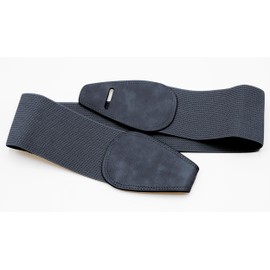 Van Der Rich ® - Obi Belt Elastic Stretchy Width 7 cm - Women, Dark navy