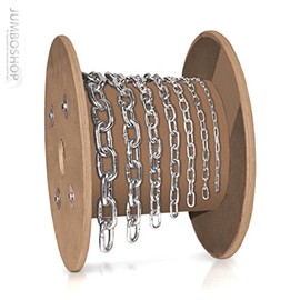 Seilwerk STANKE 2 mm 1 m Round Steel Chain Short Link Galvanised Steel Chain Sold by the Metre Iron Chain