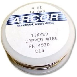 Delphi Glass Silver Tinned 14 Gauge Wire 4 Ounce Spool for Stained Glass Jewelry Soldering