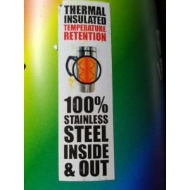 CHECKYS I'M SO HAPPY I POOP RAINBOWS 16 OZ TRAVEL MUG STAINLESS STEEL THERMAL INSULATED