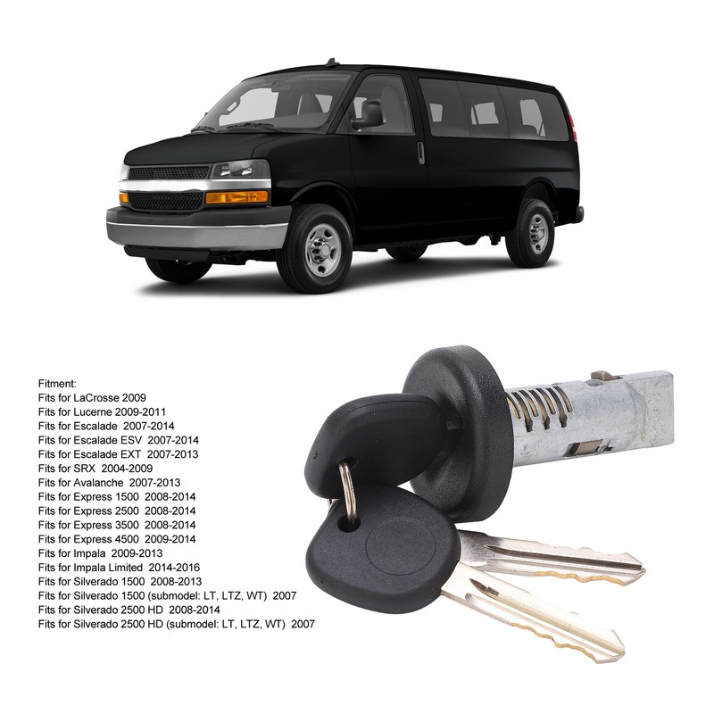 Ignition Lock Cylinder 15794826 Lock Cylinder Kit with Key Replacement