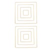 M METERXITY 2-Set Dream Catcher Rings,2.0",3.9",5.9",7.9" Metal Square Shape Macrame