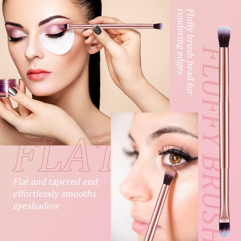 6 Brochas para Difuminar Sombra de Ojos 2 en 1