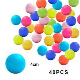 MEMOFYND Pack of 40 Colourful Table Tennis Balls, Plastic Table Tennis Balls for Cats and Dogs, Arts and Crafts Party, Homeschool Games, Beginners and Adults
