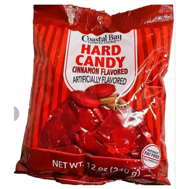 Coastal Bay 4 PACKS Hard Candy Individually Wrapped Cinnamon Flavored