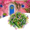Flower Wreath Spring Babysbreath Faux Round Flower Wreath for Living