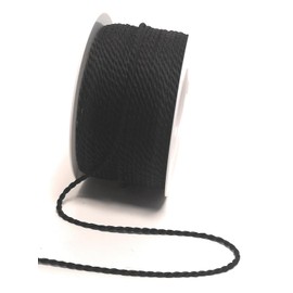 s.dekoda Cord 50 m x 2 mm Black Twist Cord Decorative Cord