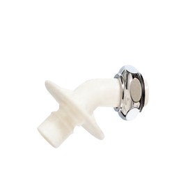 SANEI (サンエイ) Washing Machine L-Shaped Nipple Water Supply Hose Connector W26 Thread 20 PY12J-85X-16 White