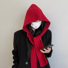 Women's Autumn Winter Knit Balaclava Neck Warmer Beanie Hat lf2814 Free Size/Free Size Brown 3ea