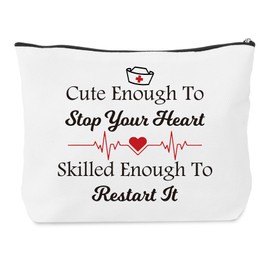 Student Nurse Gifts for Women Her Funny Nurses Day Gift Nursing Paramedic Leaving Graduation Gifts for Nurses Week Women Passing Exams,Retirement Birthday Present for Nurse Accessories Makeup Bag