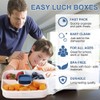 1500mL Bento Box Portable Lunch Box with 4 Compartments, Leak