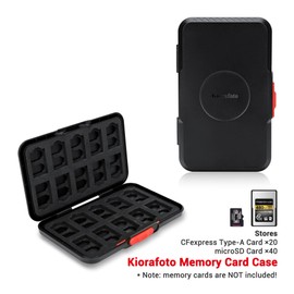 Pop Up Style CFexpress Type A Card Case,60 Slots Memory Card Holder for 20 CFexpress Type-A Cards & 40 MicroSD/MicroSDXC/MicroSDHC/MSD Cards, Portable TF CFA Memory Card Case(NOT Fits Large SD Cards)