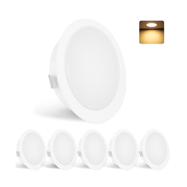 YindaLux YindaLux 6er Set LED Einbaustrahler 230V 3W 3000K Warmwei?,