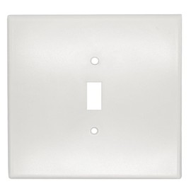 Jumbo Over Sized Wall Plate, Polycarbonate, Paintable Switch or Outlet Cover (1, Toggle)