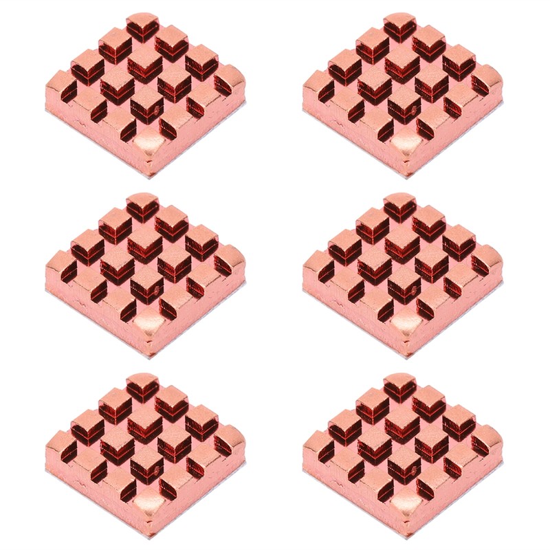 10Pcs Heat Sink Brass Mini Radiators Attach Thermal Conductive Adhesive