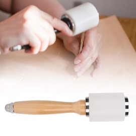 Martillo artesanal de cuero, mazo de cuero de nailon hecho a mano, herramienta de tallado, zapatero de bricolaje para tallar cuero