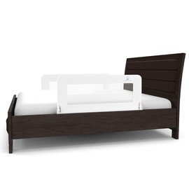 ComfyBumpy Toddler Bed Rail Guard | Bed Rails for Kids, Twin, Full, Queen & King Size Bed - Adjustable Bed Rail for Toddlers - Swing Down Baby Bed Side Rail - White, Regular (35.5" x 19.5"), Pack of 2