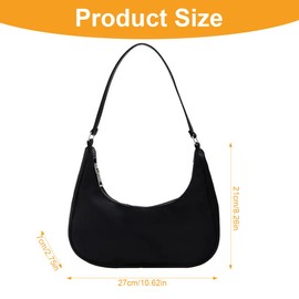 GXGM Women's Shoulder Bag, Nylon Retro Armpit Bag, Shoulder Bag, Women's Handbag, Fashionable Women's Bag, multicoloured