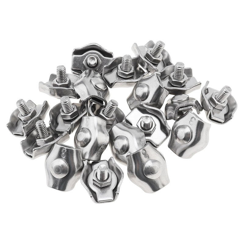 Smgda Wire Clips 20pcs M3 304 Stainless Steel Wire Rope